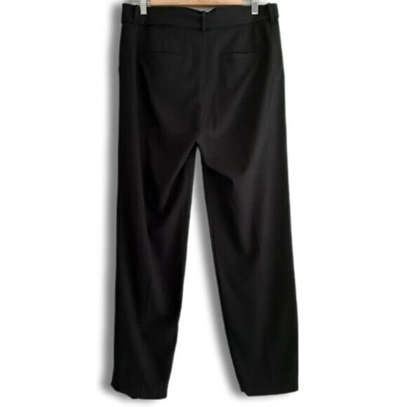 THEORY | Sash Tie Pant New Drape Trousers w Belt Black Sz 8 - Picture 10 of 16